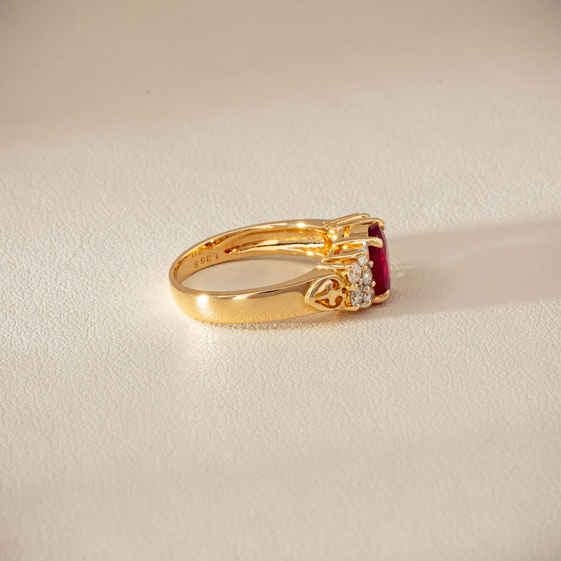 Deja Vu 18ct Yellow Gold 1.36ct Ruby & Diamond Ring