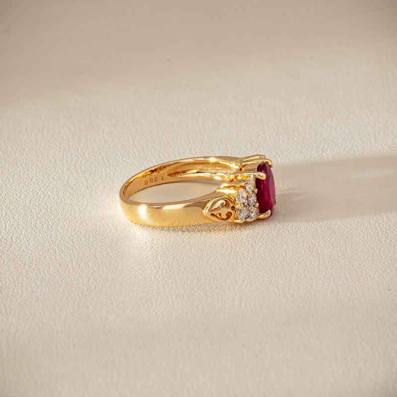 Deja Vu 18ct Yellow Gold 1.36ct Ruby & Diamond Ring