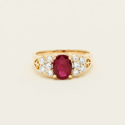 Deja Vu 18ct Yellow Gold 1.36ct Ruby & Diamond Ring