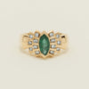 Deja Vu 14ct Marquise Emerald & Diamond Ring - Ring - Walker & Hall