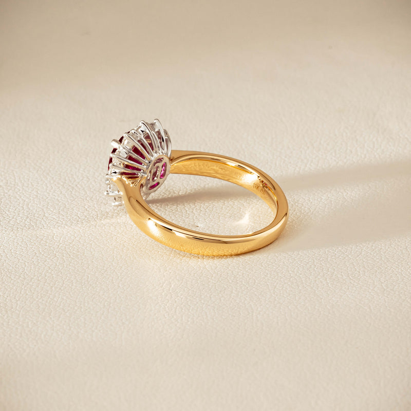 18ct Yellow Gold 2.01ct Ruby & Diamond Belle Ring - Ring - Walker & Hall