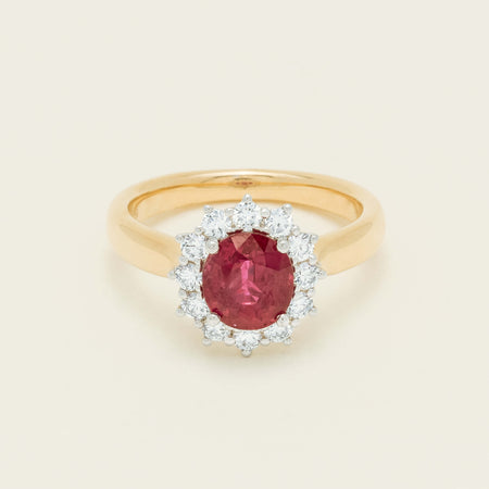 18ct Yellow Gold 2.01ct Ruby & Diamond Belle Ring