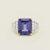 18ct Yellow Gold Tanzanite & Diamond Maya Ring