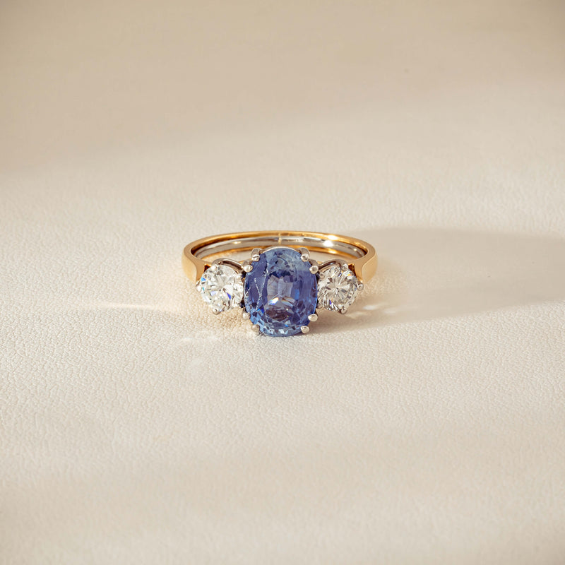 Deja Vu 18ct Yellow Gold 3.67ct Sapphire & Diamond Ring - Ring - Walker & Hall
