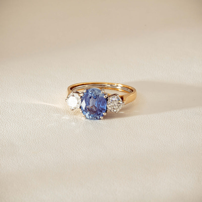 Deja Vu 18ct Yellow Gold 3.67ct Sapphire & Diamond Ring - Ring - Walker & Hall