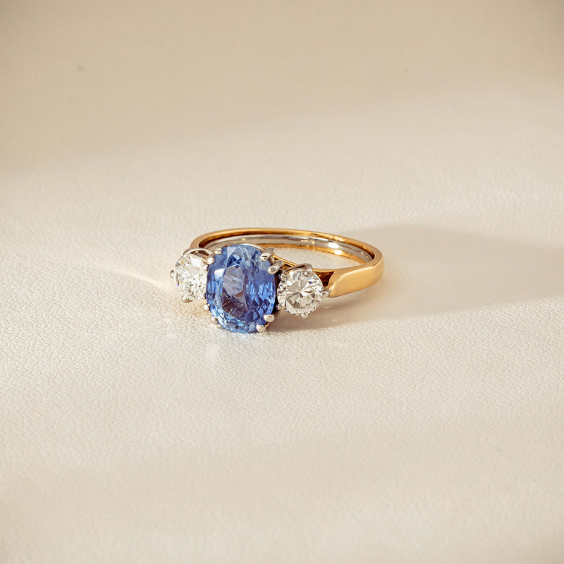 Deja Vu 18ct Yellow Gold 3.67ct Sapphire & Diamond Ring - Ring - Walker & Hall