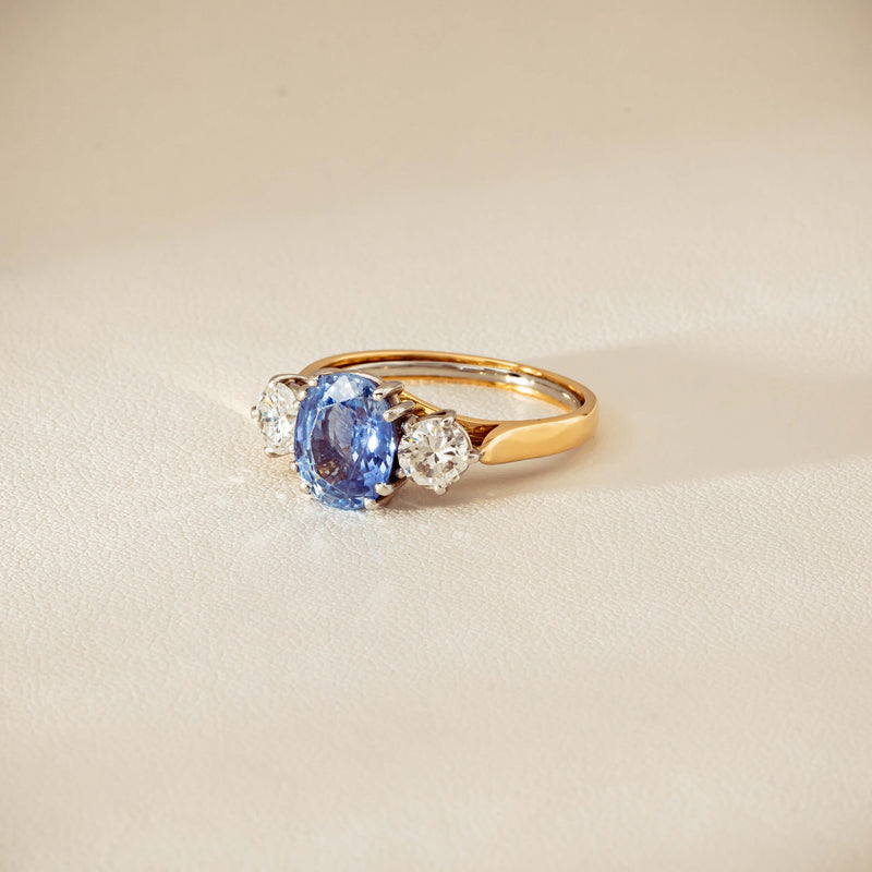 Deja Vu 18ct Yellow Gold 3.67ct Sapphire & Diamond Ring - Ring - Walker & Hall