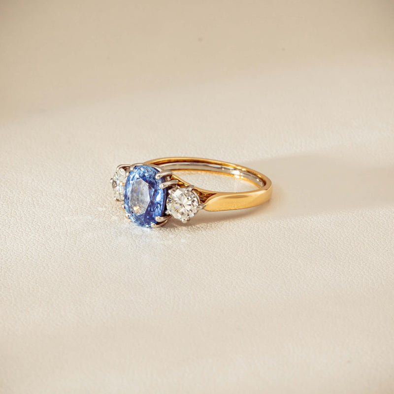 Deja Vu 18ct Yellow Gold 3.67ct Sapphire & Diamond Ring - Ring - Walker & Hall