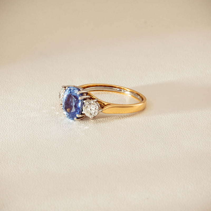 Deja Vu 18ct Yellow Gold 3.67ct Sapphire & Diamond Ring - Ring - Walker & Hall