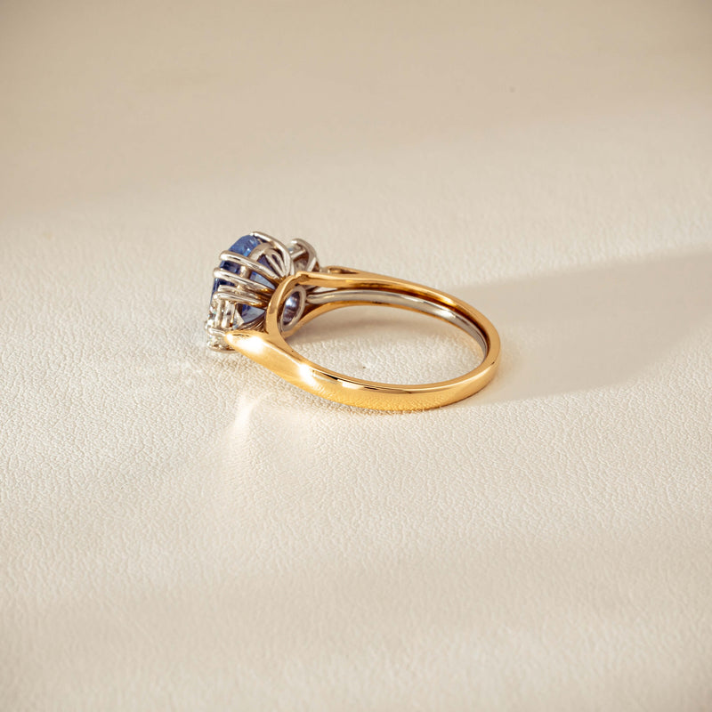 Deja Vu 18ct Yellow Gold 3.67ct Sapphire & Diamond Ring - Ring - Walker & Hall
