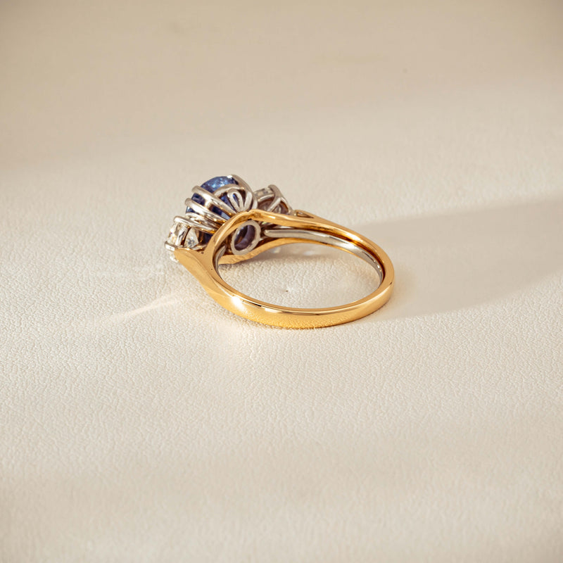 Deja Vu 18ct Yellow Gold 3.67ct Sapphire & Diamond Ring - Ring - Walker & Hall