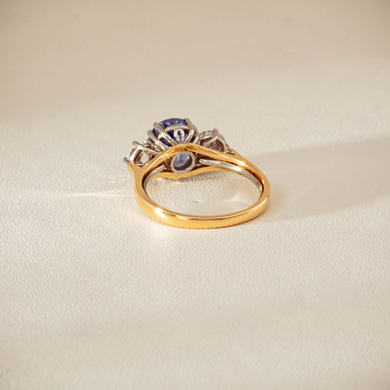 Deja Vu 18ct Yellow Gold 3.67ct Sapphire & Diamond Ring - Ring - Walker & Hall