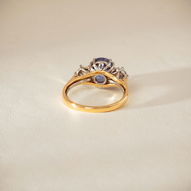 Deja Vu 18ct Yellow Gold 3.67ct Sapphire & Diamond Ring - Ring - Walker & Hall