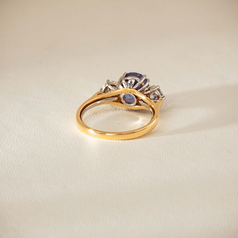 Deja Vu 18ct Yellow Gold 3.67ct Sapphire & Diamond Ring - Ring - Walker & Hall