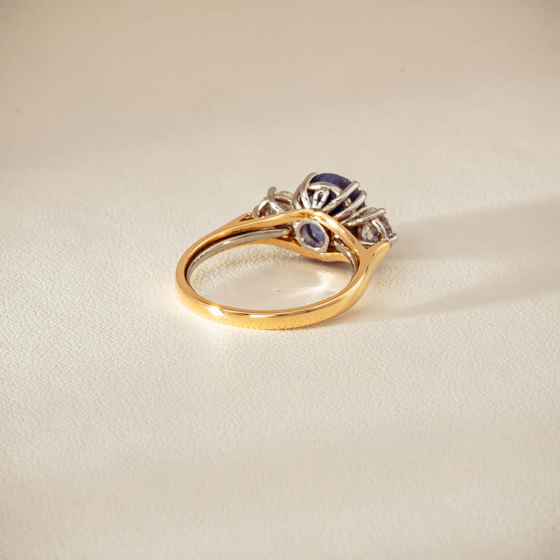 Deja Vu 18ct Yellow Gold 3.67ct Sapphire & Diamond Ring - Ring - Walker & Hall
