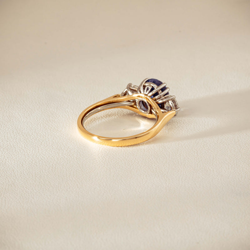 Deja Vu 18ct Yellow Gold 3.67ct Sapphire & Diamond Ring - Ring - Walker & Hall