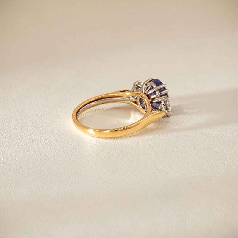 Deja Vu 18ct Yellow Gold 3.67ct Sapphire & Diamond Ring - Ring - Walker & Hall