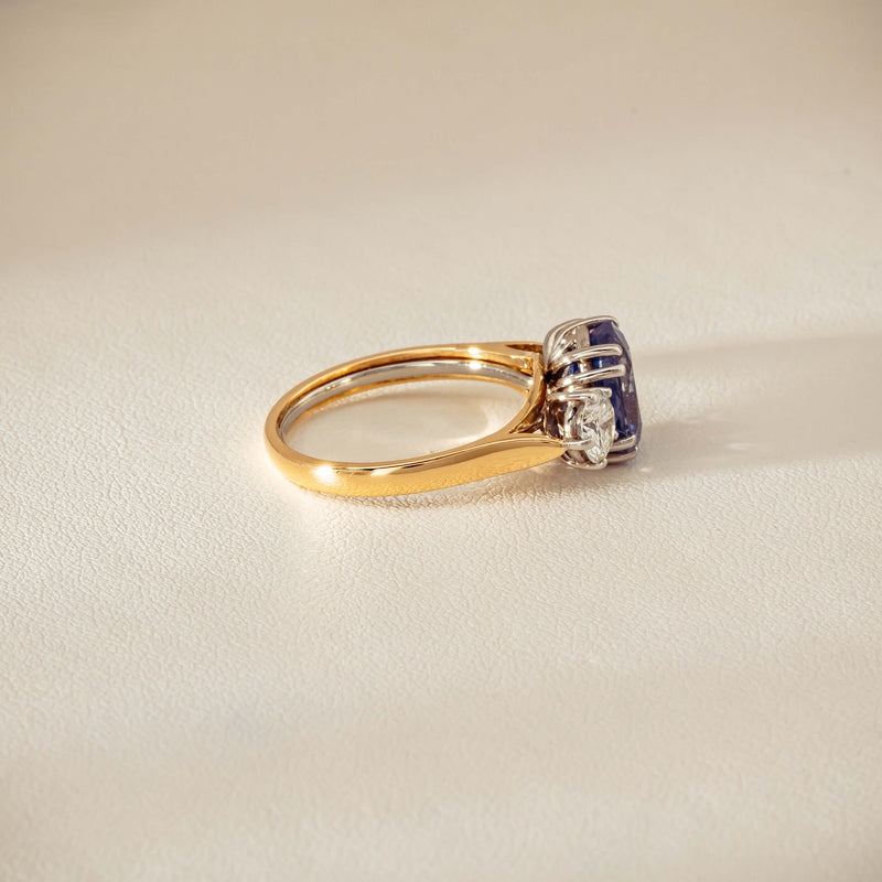 Deja Vu 18ct Yellow Gold 3.67ct Sapphire & Diamond Ring - Ring - Walker & Hall