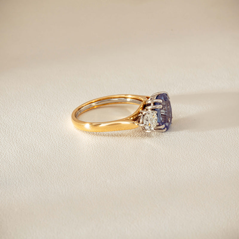 Deja Vu 18ct Yellow Gold 3.67ct Sapphire & Diamond Ring - Ring - Walker & Hall