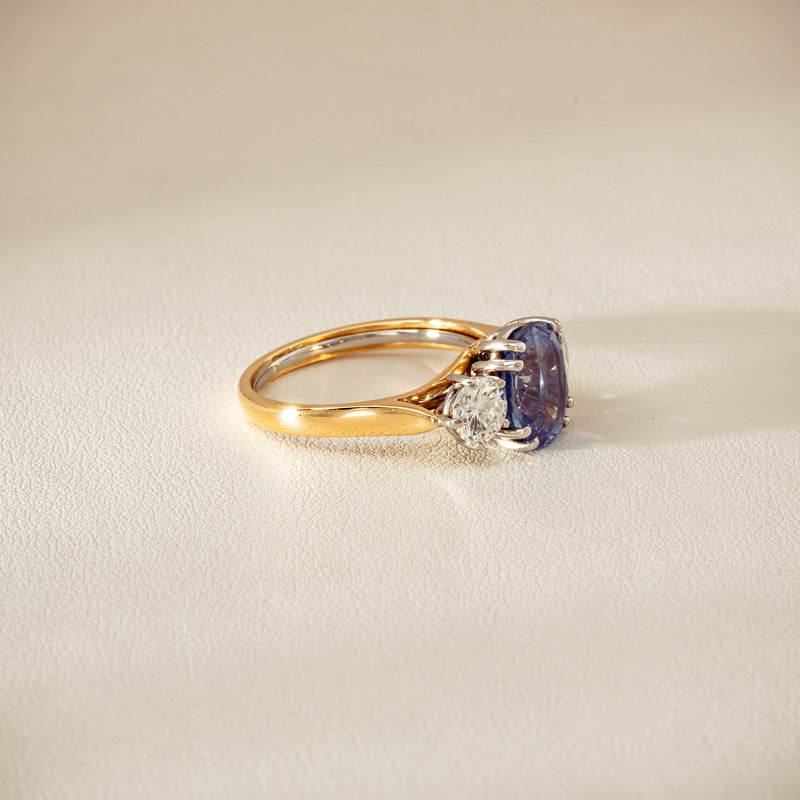 Deja Vu 18ct Yellow Gold 3.67ct Sapphire & Diamond Ring - Ring - Walker & Hall