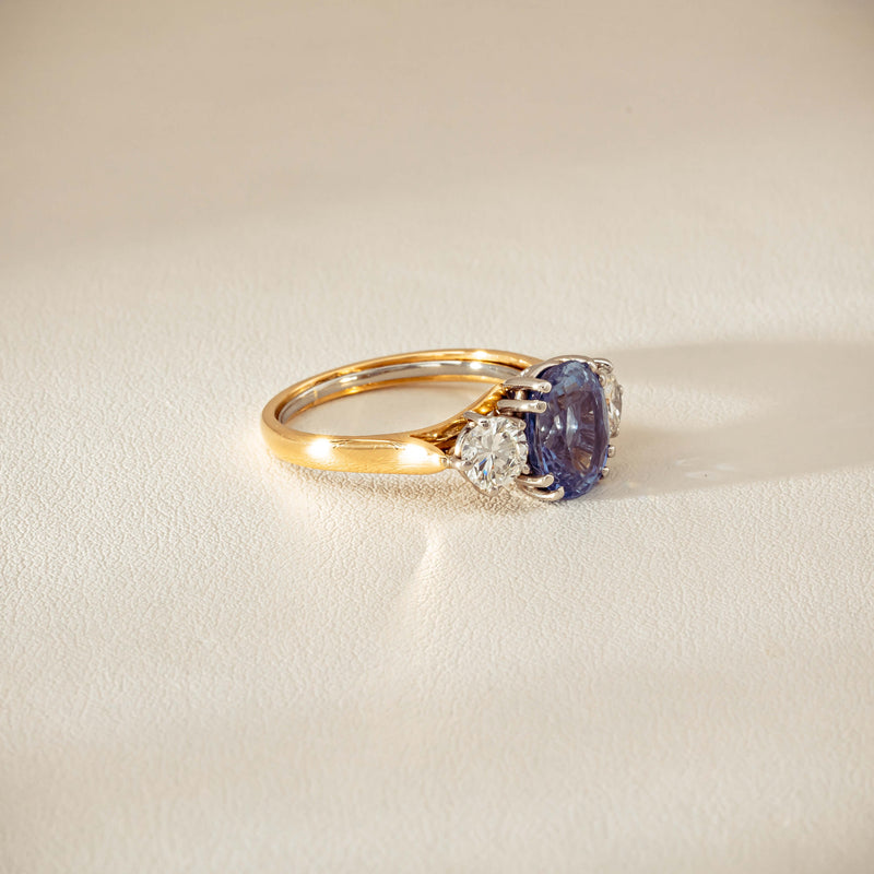 Deja Vu 18ct Yellow Gold 3.67ct Sapphire & Diamond Ring - Ring - Walker & Hall