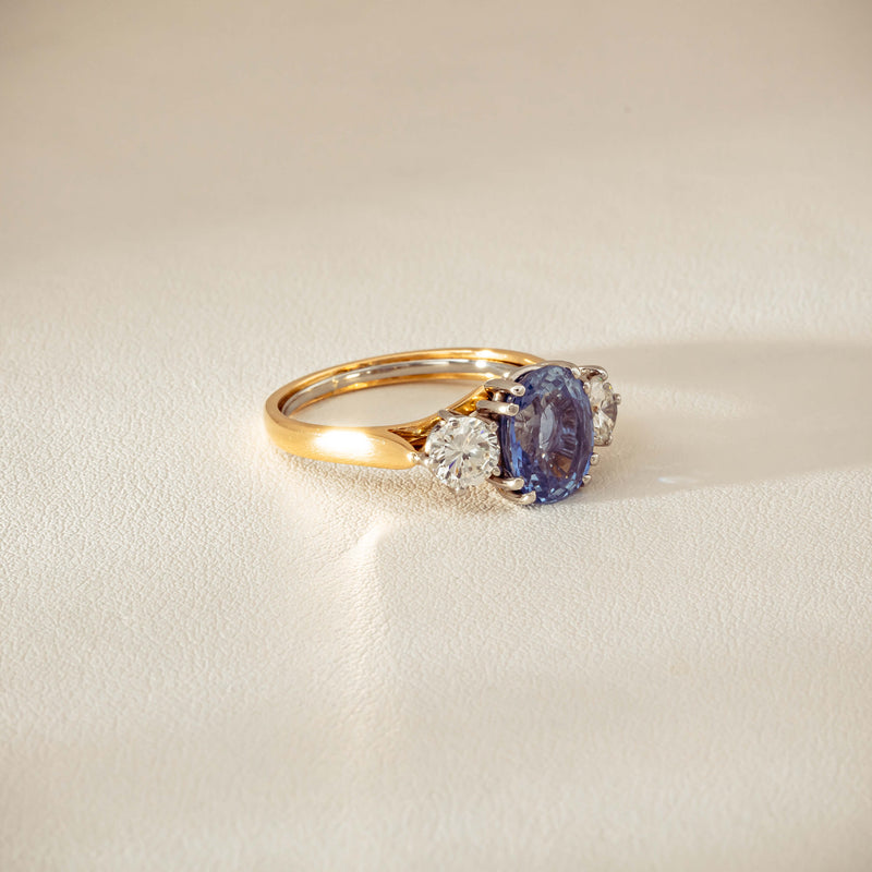 Deja Vu 18ct Yellow Gold 3.67ct Sapphire & Diamond Ring - Ring - Walker & Hall