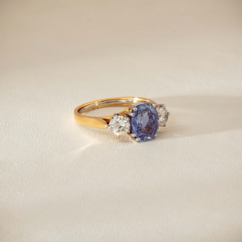 Deja Vu 18ct Yellow Gold 3.67ct Sapphire & Diamond Ring - Ring - Walker & Hall