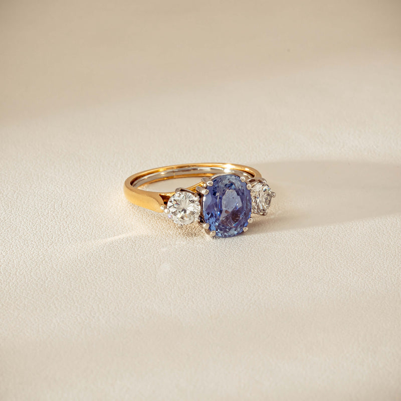 Deja Vu 18ct Yellow Gold 3.67ct Sapphire & Diamond Ring - Ring - Walker & Hall
