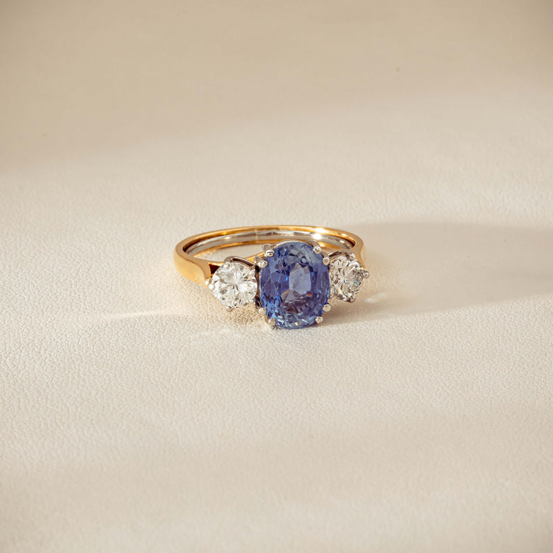 Deja Vu 18ct Yellow Gold 3.67ct Sapphire & Diamond Ring - Ring - Walker & Hall