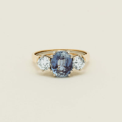 Deja Vu 18ct Yellow Gold 3.67ct Sapphire & Diamond Ring - Ring - Walker & Hall