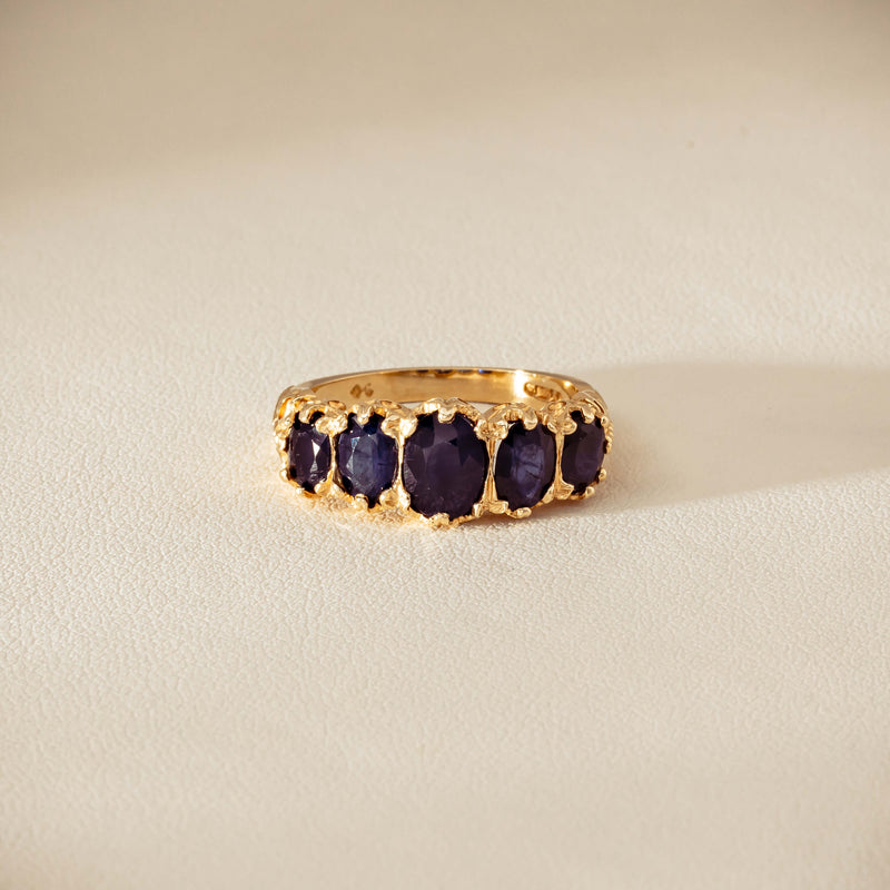 Deja Vu 14ct Yellow Gold 3.00ct Sapphire Ring - Ring - Walker & Hall