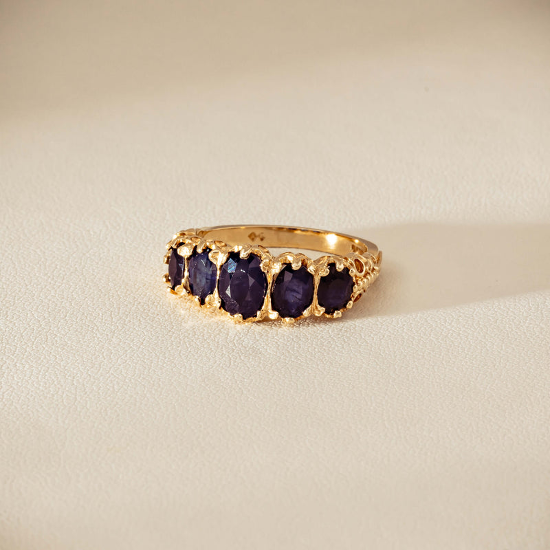 Deja Vu 14ct Yellow Gold 3.00ct Sapphire Ring - Ring - Walker & Hall