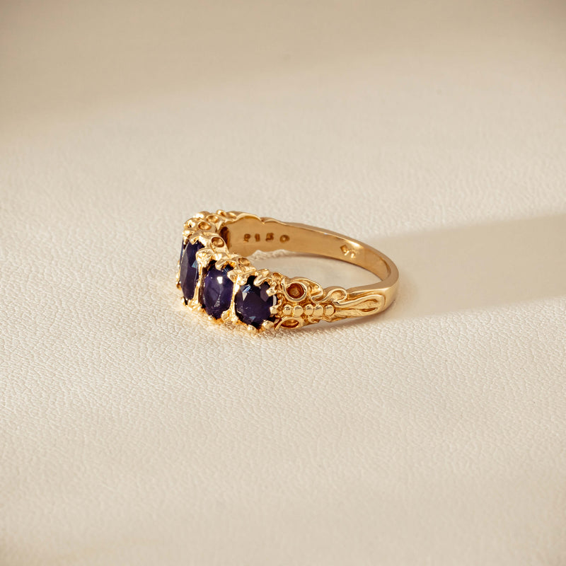 Deja Vu 14ct Yellow Gold 3.00ct Sapphire Ring - Ring - Walker & Hall
