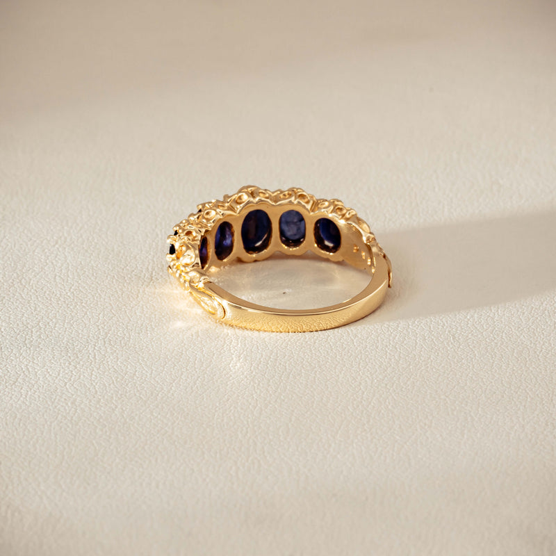 Deja Vu 14ct Yellow Gold 3.00ct Sapphire Ring - Ring - Walker & Hall