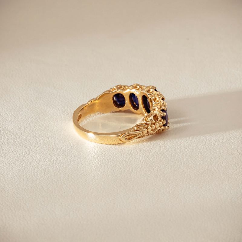 Deja Vu 14ct Yellow Gold 3.00ct Sapphire Ring - Ring - Walker & Hall