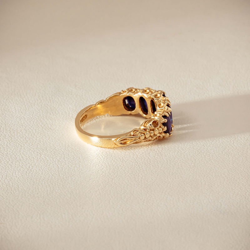 Deja Vu 14ct Yellow Gold 3.00ct Sapphire Ring - Ring - Walker & Hall