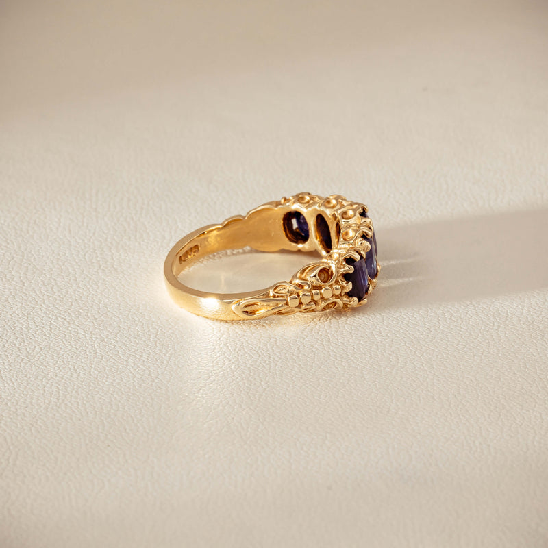 Deja Vu 14ct Yellow Gold 3.00ct Sapphire Ring - Ring - Walker & Hall