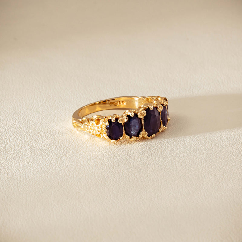 Deja Vu 14ct Yellow Gold 3.00ct Sapphire Ring - Ring - Walker & Hall