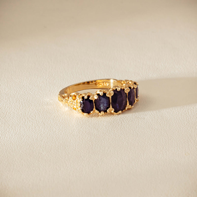 Deja Vu 14ct Yellow Gold 3.00ct Sapphire Ring - Ring - Walker & Hall