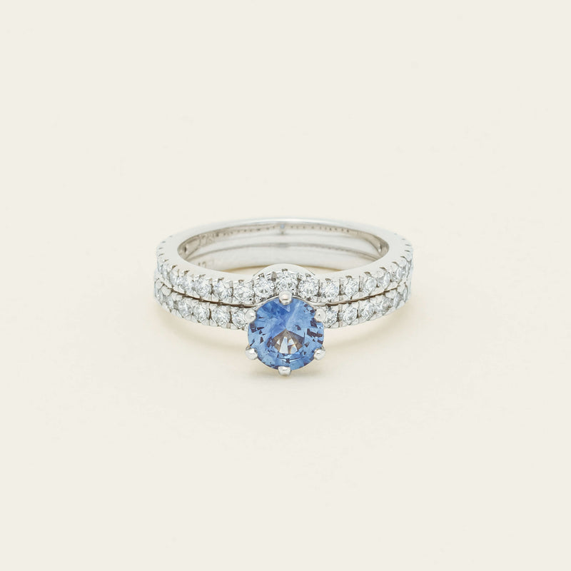 Deja Vu 18ct White Gold 1.03ct Sapphire & Diamond Ring - Ring - Walker & Hall