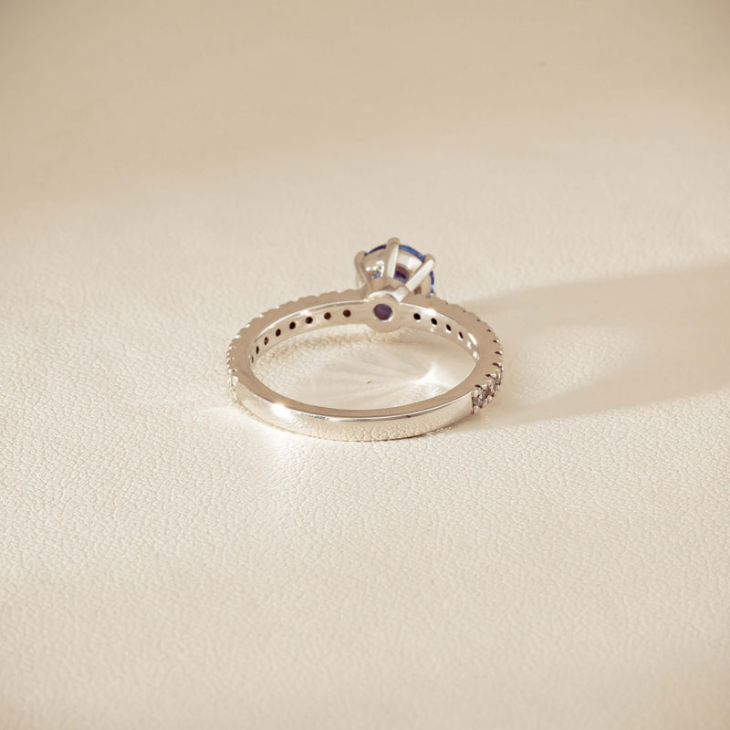 Deja Vu 18ct White Gold 1.03ct Sapphire & Diamond Ring - Ring - Walker & Hall