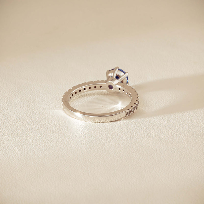 Deja Vu 18ct White Gold 1.03ct Sapphire & Diamond Ring - Ring - Walker & Hall
