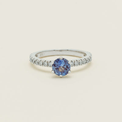 Deja Vu 18ct White Gold 1.03ct Sapphire & Diamond Ring - Ring - Walker & Hall