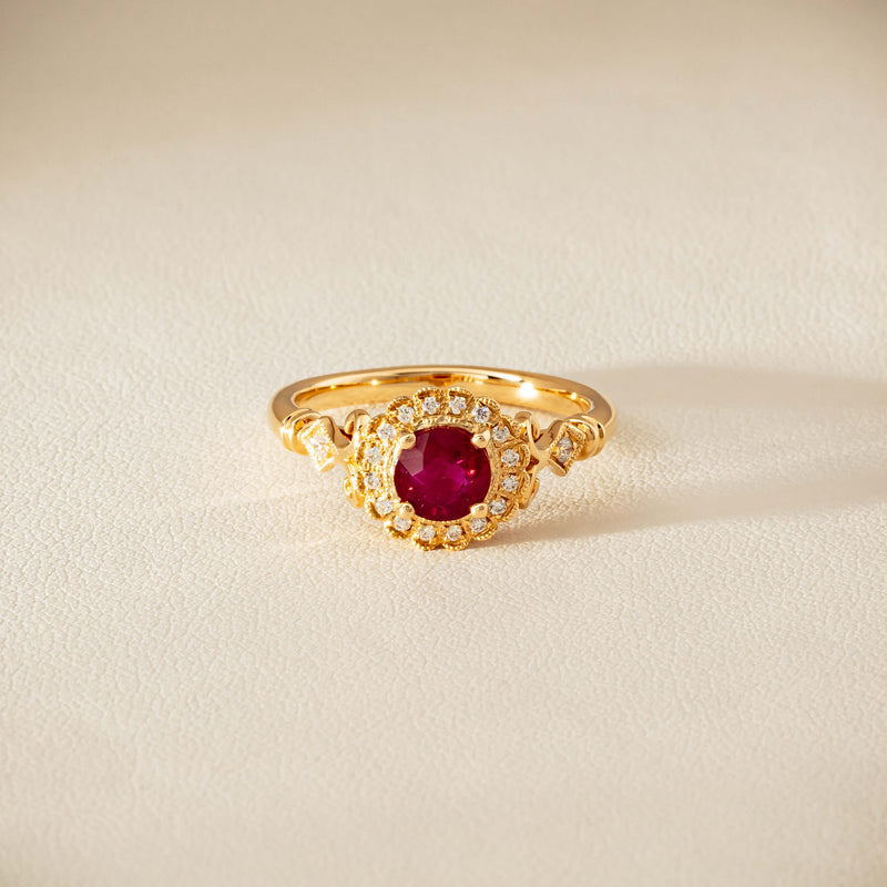 18ct Yellow Gold 1.02ct Ruby & Diamond Versailles Ring - Ring - Walker & Hall