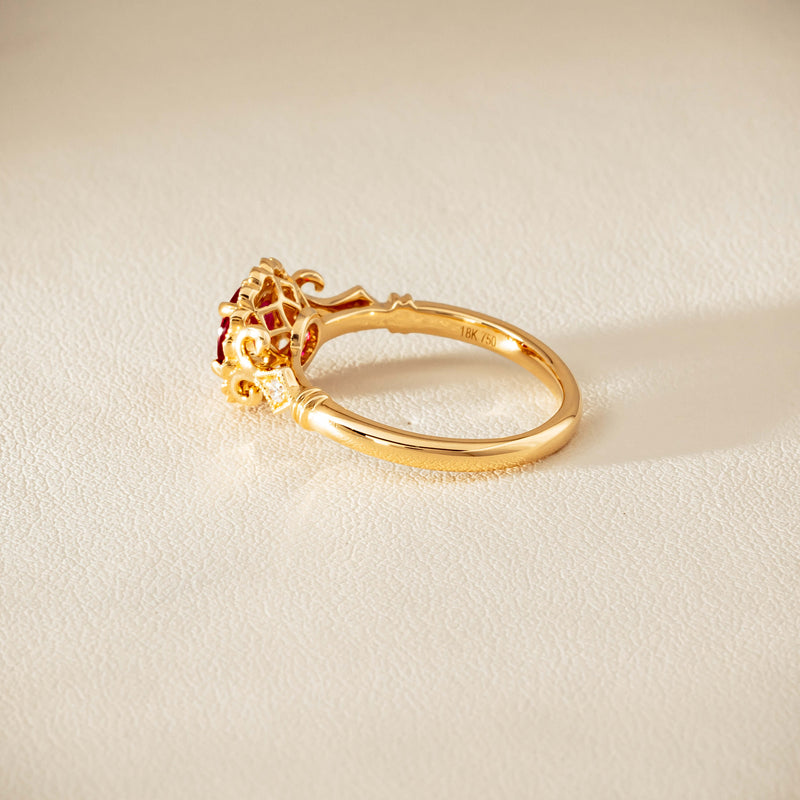 18ct Yellow Gold 1.02ct Ruby & Diamond Versailles Ring - Ring - Walker & Hall