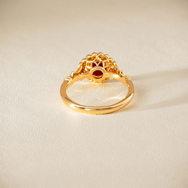 18ct Yellow Gold 1.02ct Ruby & Diamond Versailles Ring - Ring - Walker & Hall
