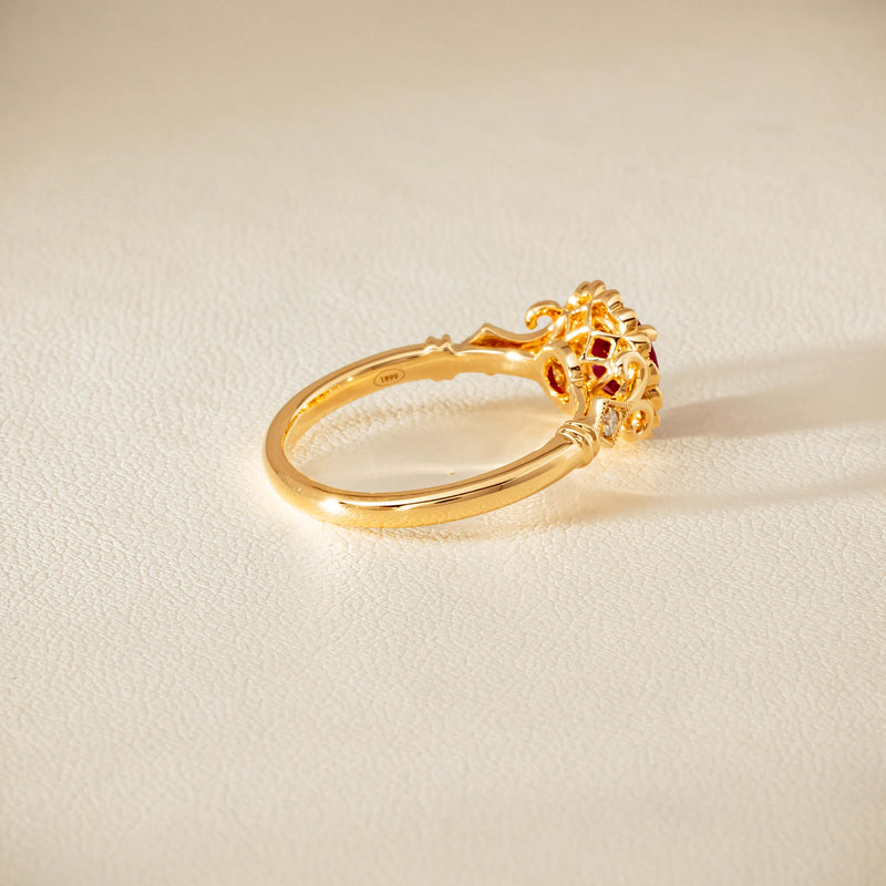 18ct Yellow Gold 1.02ct Ruby & Diamond Versailles Ring - Ring - Walker & Hall