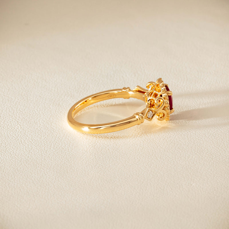 18ct Yellow Gold 1.02ct Ruby & Diamond Versailles Ring - Ring - Walker & Hall