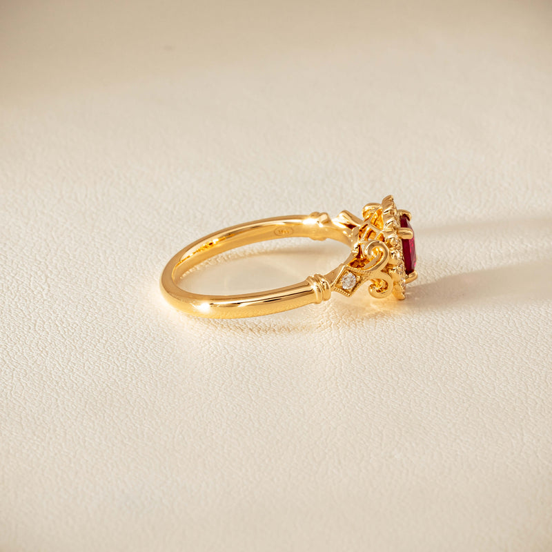 18ct Yellow Gold 1.02ct Ruby & Diamond Versailles Ring - Ring - Walker & Hall