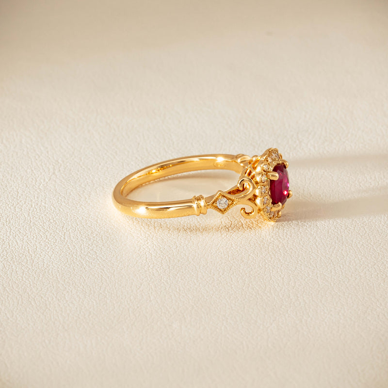 18ct Yellow Gold 1.02ct Ruby & Diamond Versailles Ring - Ring - Walker & Hall